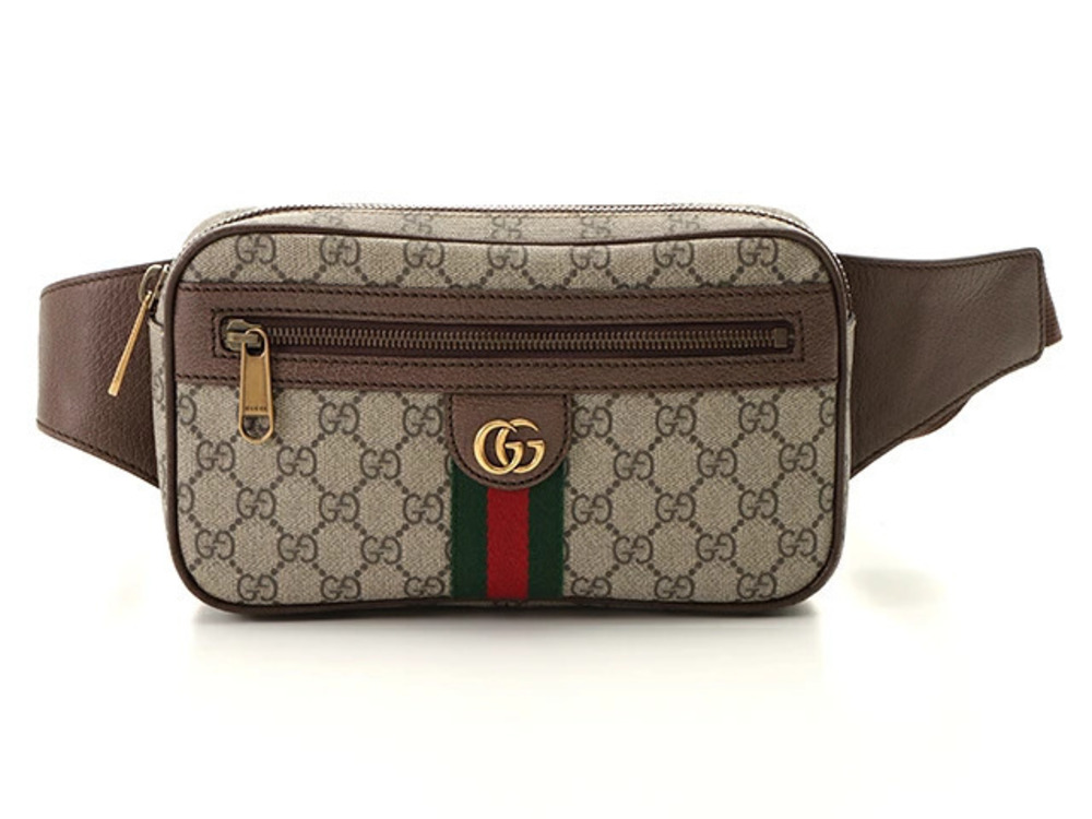 Gucci Ophidia GG Waist Bag Brown Leather